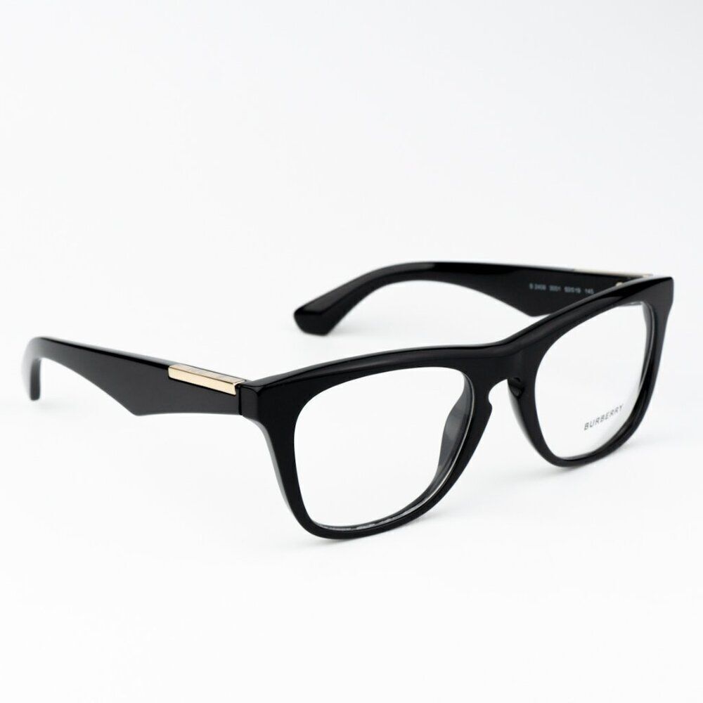NEW Burberry BE2409 3001 Black Square Unisex Eyeglasses BE 2409 - Picture 6 of 10